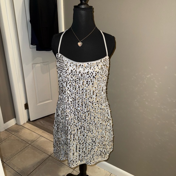Silver Sequins Dress - Picture 1 of 7